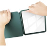 Giopuey coque compatible avec kobo libra colour/kobo libra 2, étui en cuir, étui à rabat [coque arrière transparente pc tpu] tex