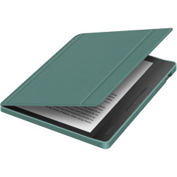 Giopuey coque compatible avec kobo libra colour/kobo libra 2, étui en cuir, étui à rabat [coque arrière transparente pc tpu] tex
