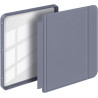 Giopuey coque compatible avec kobo libra colour/kobo libra 2, étui en cuir, étui à rabat [coque arrière transparente pc tpu] tex