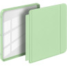 Giopuey coque compatible avec kobo libra colour/kobo libra 2, étui en cuir, étui à rabat [coque arrière transparente pc tpu] tex