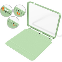 Giopuey coque compatible avec kobo libra colour/kobo libra 2, étui en cuir, étui à rabat [coque arrière transparente pc tpu] tex