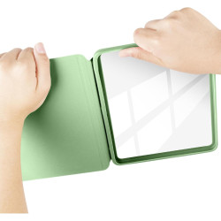 Giopuey coque compatible avec kobo libra colour/kobo libra 2, étui en cuir, étui à rabat [coque arrière transparente pc tpu] tex