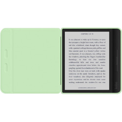 Giopuey coque compatible avec kobo libra colour/kobo libra 2, étui en cuir, étui à rabat [coque arrière transparente pc tpu] tex