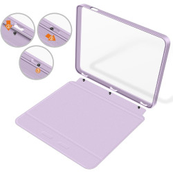 Giopuey coque compatible avec kobo libra colour/kobo libra 2, étui en cuir, étui à rabat [coque arrière transparente pc tpu] tex