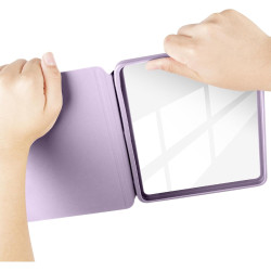 Giopuey coque compatible avec kobo libra colour/kobo libra 2, étui en cuir, étui à rabat [coque arrière transparente pc tpu] tex