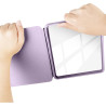 Giopuey coque compatible avec kobo libra colour/kobo libra 2, étui en cuir, étui à rabat [coque arrière transparente pc tpu] tex