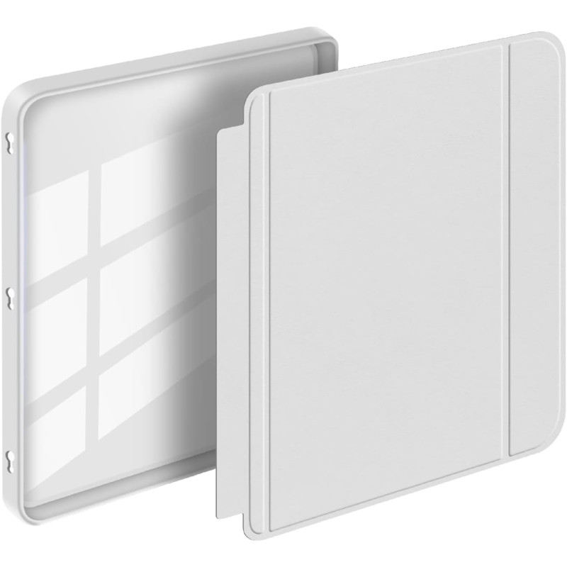 Giopuey coque compatible avec kobo libra colour/kobo libra 2, étui en cuir, étui à rabat [coque arrière transparente pc tpu] tex