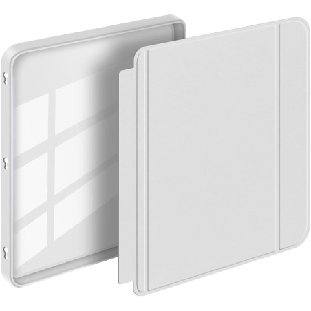 Giopuey coque compatible avec kobo libra colour/kobo libra 2, étui en cuir, étui à rabat [coque arrière transparente pc tpu] tex
