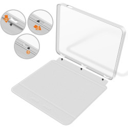 Giopuey coque compatible avec kobo libra colour/kobo libra 2, étui en cuir, étui à rabat [coque arrière transparente pc tpu] tex