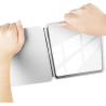 Giopuey coque compatible avec kobo libra colour/kobo libra 2, étui en cuir, étui à rabat [coque arrière transparente pc tpu] tex