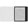 Giopuey coque compatible avec kobo libra colour/kobo libra 2, étui en cuir, étui à rabat [coque arrière transparente pc tpu] tex