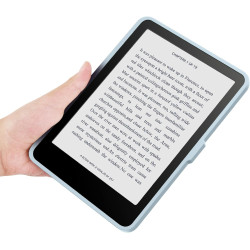 Giopuey coque compatible avec kobo clara colour/clara bw/clara 2e, étui en cuir, étui à rabat [coque arrière transparente pc tpu