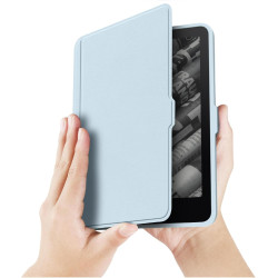 Giopuey coque compatible avec kobo clara colour/clara bw/clara 2e, étui en cuir, étui à rabat [coque arrière transparente pc tpu