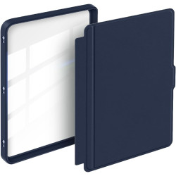 Giopuey coque compatible avec kobo clara colour/clara bw/clara 2e, étui en cuir, étui à rabat [coque arrière transparente pc tpu