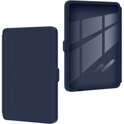 Giopuey coque compatible avec kobo clara colour/clara bw/clara 2e, étui en cuir, étui à rabat [coque arrière transparente pc tpu