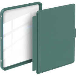 Giopuey coque compatible avec kobo clara colour/clara bw/clara 2e, étui en cuir, étui à rabat [coque arrière transparente pc tpu