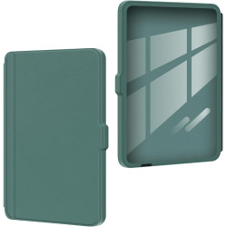 Giopuey coque compatible avec kobo clara colour/clara bw/clara 2e, étui en cuir, étui à rabat [coque arrière transparente pc tpu