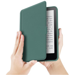Giopuey coque compatible avec kobo clara colour/clara bw/clara 2e, étui en cuir, étui à rabat [coque arrière transparente pc tpu