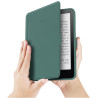 Giopuey coque compatible avec kobo clara colour/clara bw/clara 2e, étui en cuir, étui à rabat [coque arrière transparente pc tpu