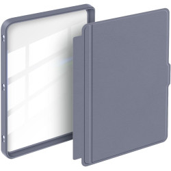 Giopuey coque compatible avec kobo clara colour/clara bw/clara 2e, étui en cuir, étui à rabat [coque arrière transparente pc tpu