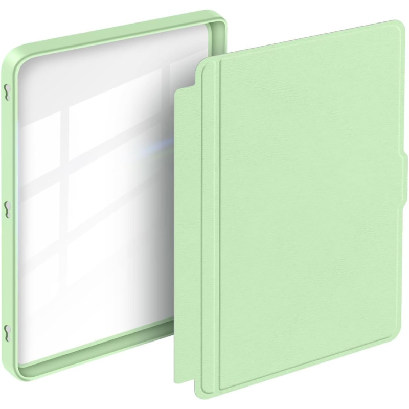 Giopuey coque compatible avec kobo clara colour/clara bw/clara 2e, étui en cuir, étui à rabat [coque arrière transparente pc tpu