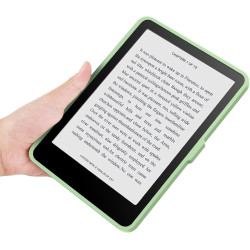 Giopuey coque compatible avec kobo clara colour/clara bw/clara 2e, étui en cuir, étui à rabat [coque arrière transparente pc tpu