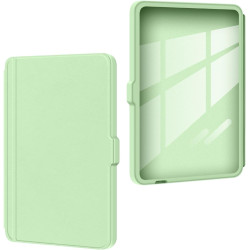 Giopuey coque compatible avec kobo clara colour/clara bw/clara 2e, étui en cuir, étui à rabat [coque arrière transparente pc tpu