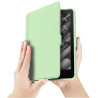 Giopuey coque compatible avec kobo clara colour/clara bw/clara 2e, étui en cuir, étui à rabat [coque arrière transparente pc tpu