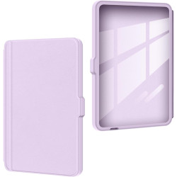 Giopuey coque compatible avec kobo clara colour/clara bw/clara 2e, étui en cuir, étui à rabat [coque arrière transparente pc tpu