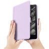 Giopuey coque compatible avec kobo clara colour/clara bw/clara 2e, étui en cuir, étui à rabat [coque arrière transparente pc tpu
