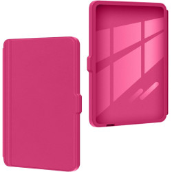 Giopuey coque compatible avec kobo clara colour/clara bw/clara 2e, étui en cuir, étui à rabat [coque arrière transparente pc tpu