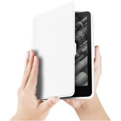 Giopuey coque compatible avec kobo clara colour/clara bw/clara 2e, étui en cuir, étui à rabat [coque arrière transparente pc tpu