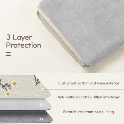 Dadanism 6-7 pouces étui housse sac brodée pour 7" nouveau kindle paperblanc et kindle colorsoft signature edition, 6" k-indle 1