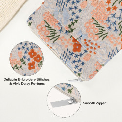 Dadanism 6-7 pouces étui housse sac brodée pour 7" nouveau kindle paperblanc et kindle colorsoft signature edition, 6" kindle 11