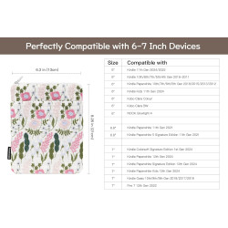 Dadanism 6-7 pouces étui housse sac brodée pour 7" nouveau kindle paperblanc et kindle colorsoft signature edition, 6" kindle 11