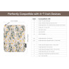 Dadanism 6-7 pouces étui housse sac brodée pour 7" nouveau kindle paperblanc et kindle colorsoft signature edition, 6" kindle 11