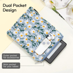 Dadanism 6-7 pouces étui housse sac brodée pour 7" nouveau kindle paperblanc et kindle colorsoft signature edition, 6" kindle 11