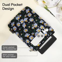 Dadanism 6-7 pouces étui housse sac brodée pour 7" nouveau kindle paperblanc et kindle colorsoft signature edition, 6" kindle 11