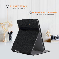 Étui pour Kobo Clara 2E/Clara BW,Sommeil Housse pour Kobo Clara Colour Coque avec Dragonne,Noir