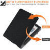 Étui pour Kobo Clara 2E/Clara BW,Sommeil Housse pour Kobo Clara Colour Coque avec Dragonne,Noir