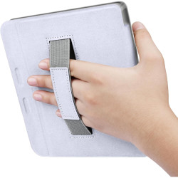 Giopuey coque compatible avec kobo libra colour/kobo libra 2, étui en cuir avec sangle, étui à rabat [coque arrière transparente