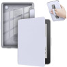 Giopuey coque compatible avec kobo clara colour/clara bw/clara 2e, étui en cuir avec sangle, étui à rabat [coque arrière transpa
