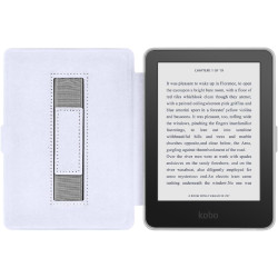 Giopuey coque compatible avec kobo clara colour/clara bw/clara 2e, étui en cuir avec sangle, étui à rabat [coque arrière transpa
