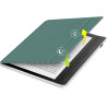 Giopuey coque compatible avec kobo libra colour/kobo libra 2, étui en cuir avec sangle, étui à rabat [coque arrière transparente