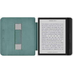 Giopuey coque compatible avec kobo libra colour/kobo libra 2, étui en cuir avec sangle, étui à rabat [coque arrière transparente