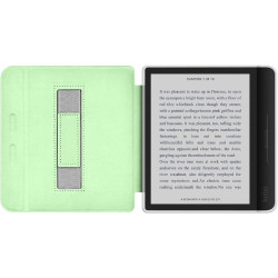 Giopuey coque compatible avec kobo libra colour/kobo libra 2, étui en cuir avec sangle, étui à rabat [coque arrière transparente