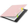 Giopuey coque compatible avec kobo libra colour/kobo libra 2, étui en cuir avec sangle, étui à rabat [coque arrière transparente