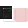 Giopuey coque compatible avec kobo libra colour/kobo libra 2, étui en cuir avec sangle, étui à rabat [coque arrière transparente