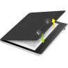 Giopuey coque compatible avec kobo libra colour/kobo libra 2, étui en cuir avec sangle, étui à rabat [coque arrière transparente