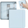Giopuey coque compatible avec kobo libra colour/kobo libra 2, étui en cuir avec sangle, étui à rabat [coque arrière transparente